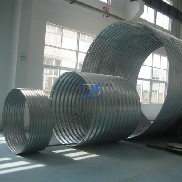 corrugated steel  structure used as the culvert and drainge pipe
